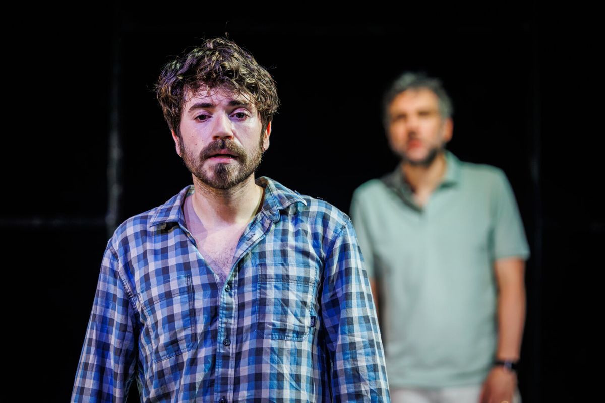 Noah Galvin and Josh Radnor at Photos: Josh Radnor, Noah Galvin & Khalil Madovi in HIT MACHINE