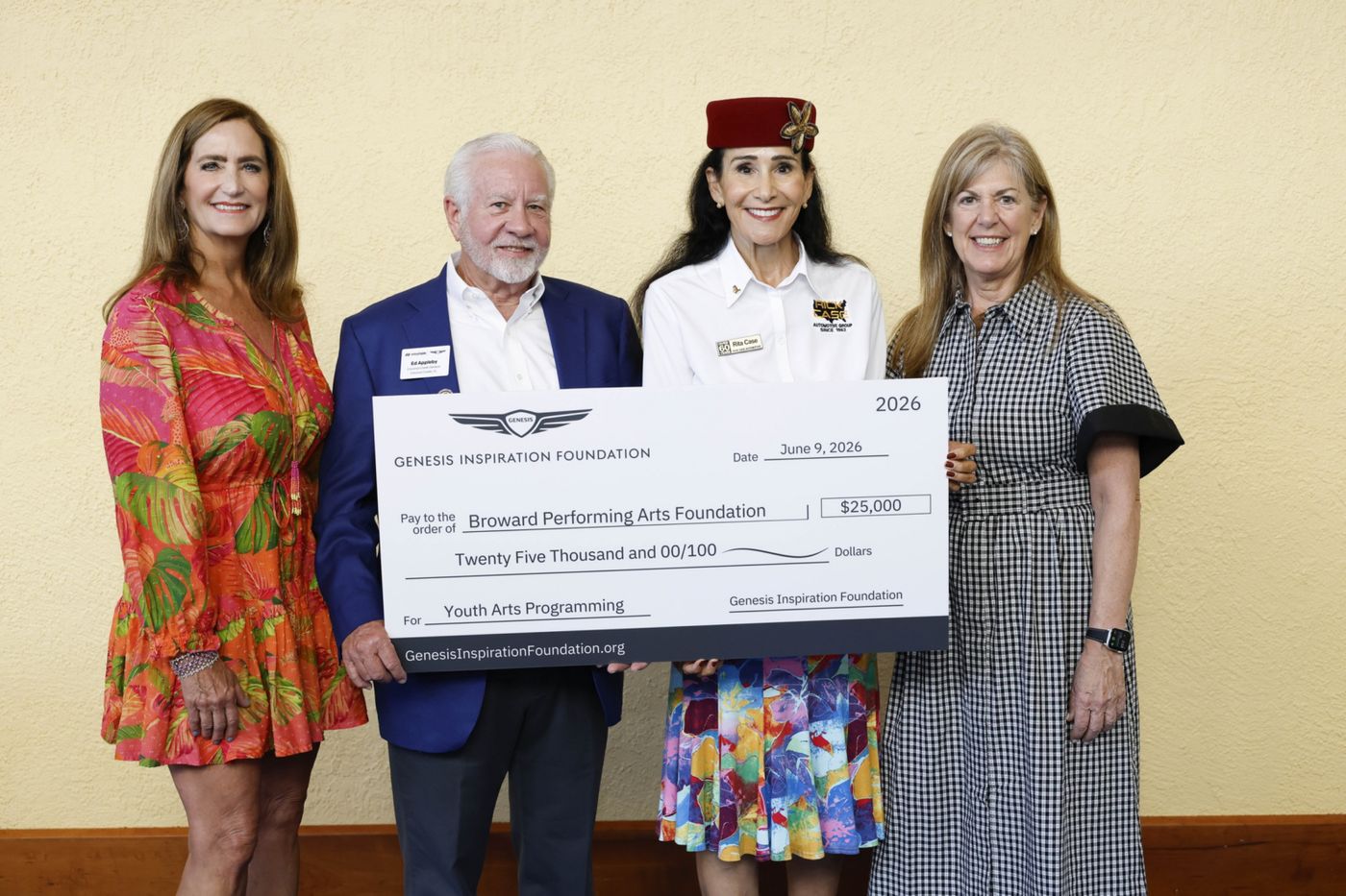 Photos: Genesis Inspiration Foundation Donates $25,000 to Broward Performing Arts Foundation Image