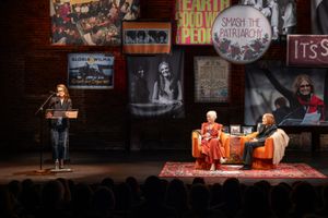 Keri Russell, Amy Richards and Gloria Steinem Photo