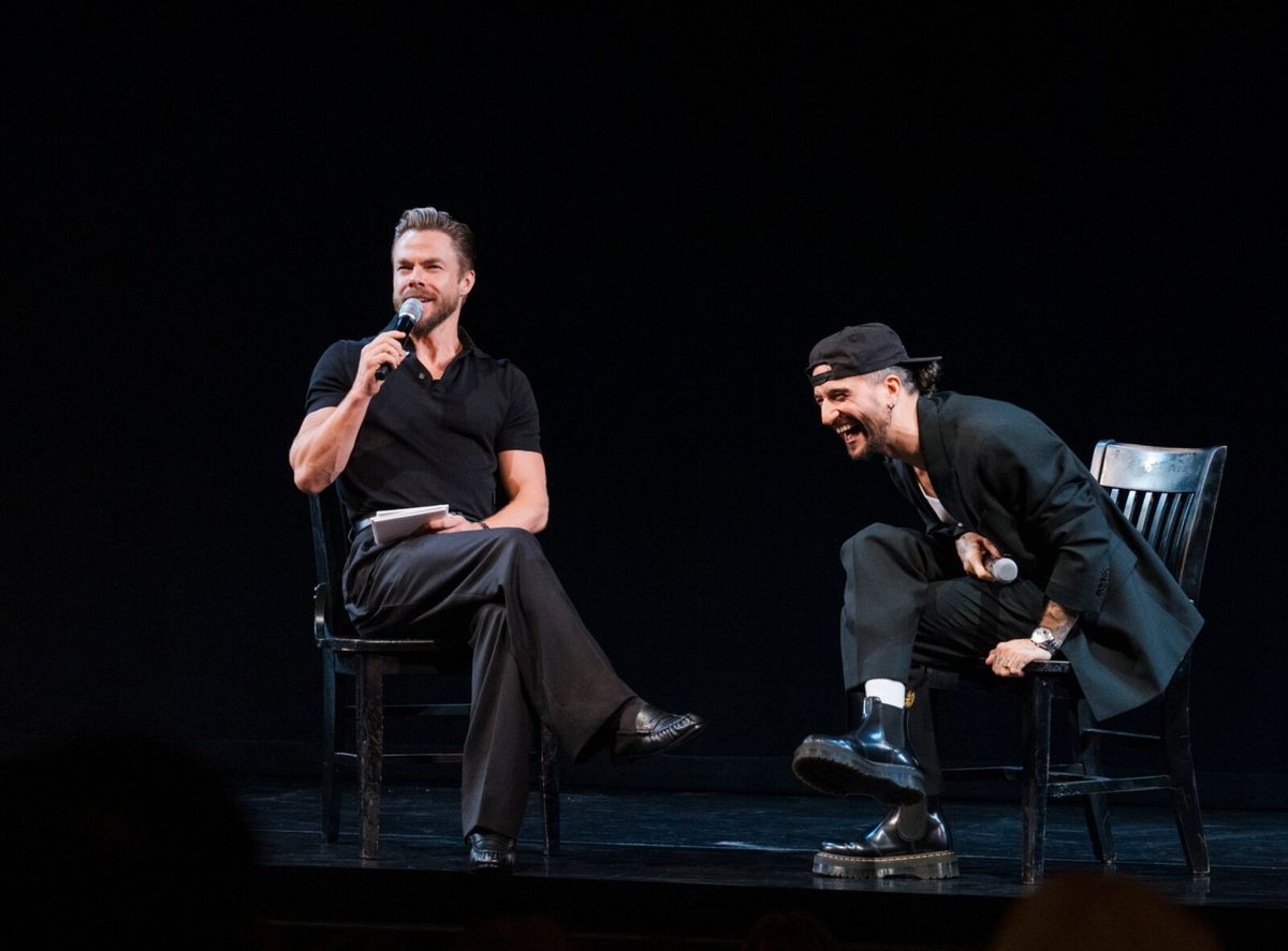 Derek Hough and Mark Ballas at Photos: Mark Ballas and Eddie Cooper Take First Bows in CHICAGO; Plus Talkback With Derek Hough
