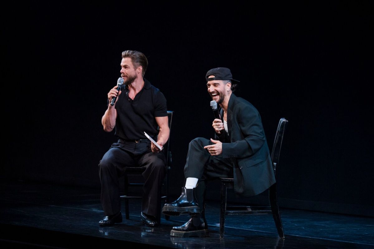 Derek Hough and Mark Ballas at Photos: Mark Ballas and Eddie Cooper Take First Bows in CHICAGO; Plus Talkback With Derek Hough
