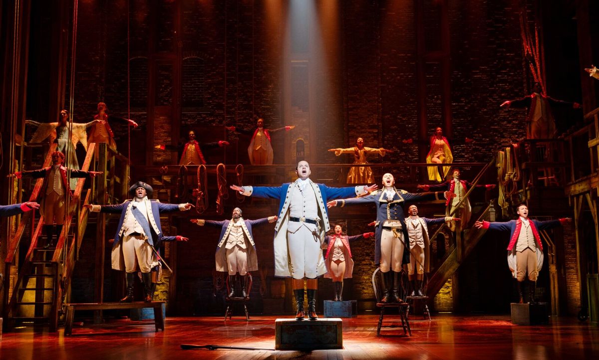 HAMILTON. Stephenson Ardern-Sodje and Company. Photo Danny Kaan at Photos: HAMILTON West End Welcomes Original Star, Leslie Odom, Jr.