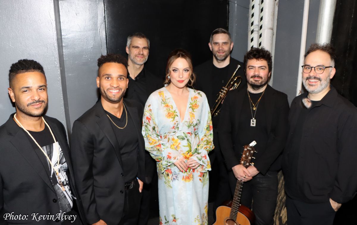 Victor Pablo, Aaron Romero, Andrew Gutauskas, Elizabeth Gillies, John Lake, Marc Malsegna, Dominic Fallacaro at Photos: See Elizabeth Gillies' Return to Birdland