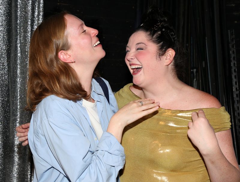Photos: Hannah Einbinder Visits HACKS Co-Star Meg Stalter at OH, MARY! — photo 1 of 10
