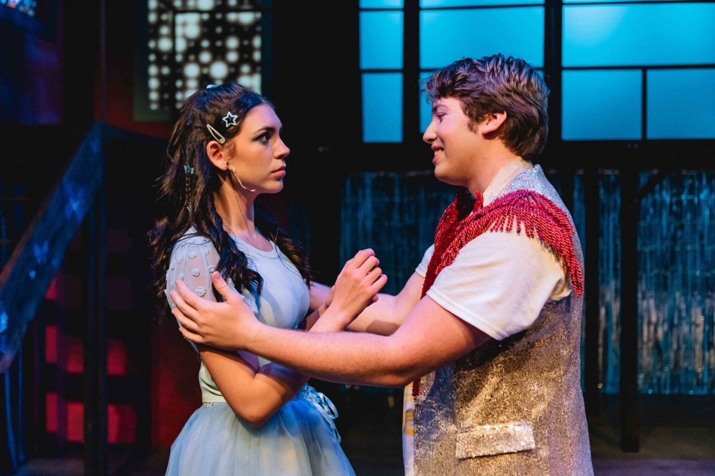 Madeline Campbell as Cinderella and Kael Alley as Prince Charming