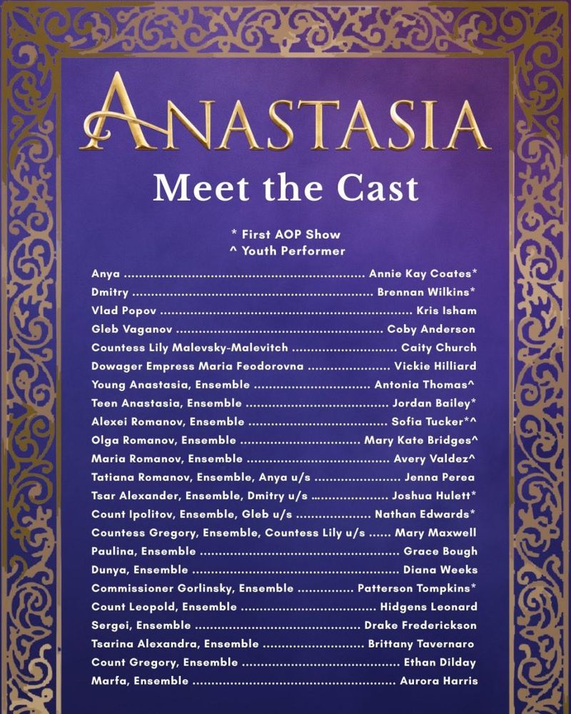 Review: ANASTASIA THE MUSICAL at Arts One Presents in Springdale Image