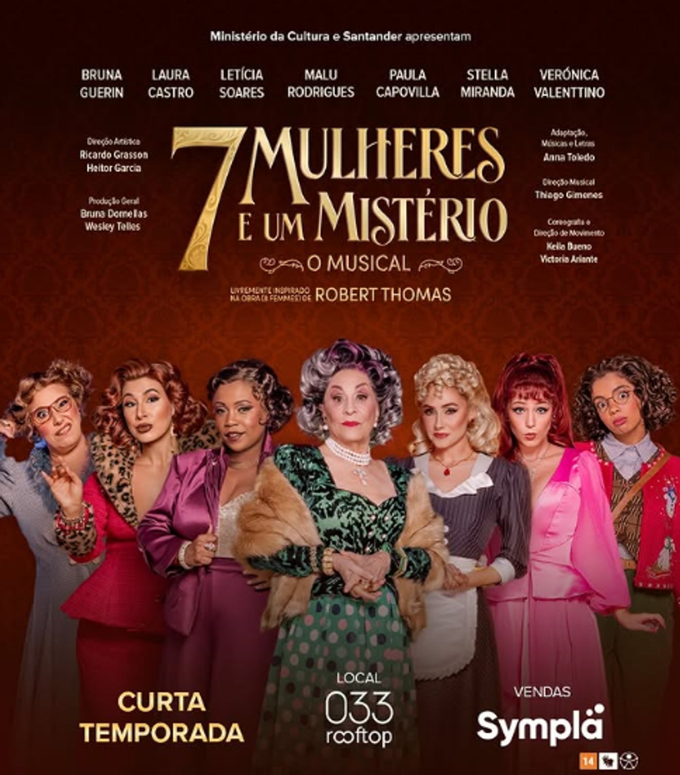 7 MULHERES E UM MISTÉRIO (7 Women and a Mystery) Turns a Classic Whodunit Into Camp Musical Comedy Image