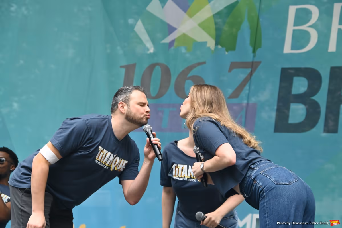 Brad Greer and Tess Marshall at Photos: WICKED, TITANÍQUE, CHICAGO & More Perform at Broadway in Bryant Park Week Two