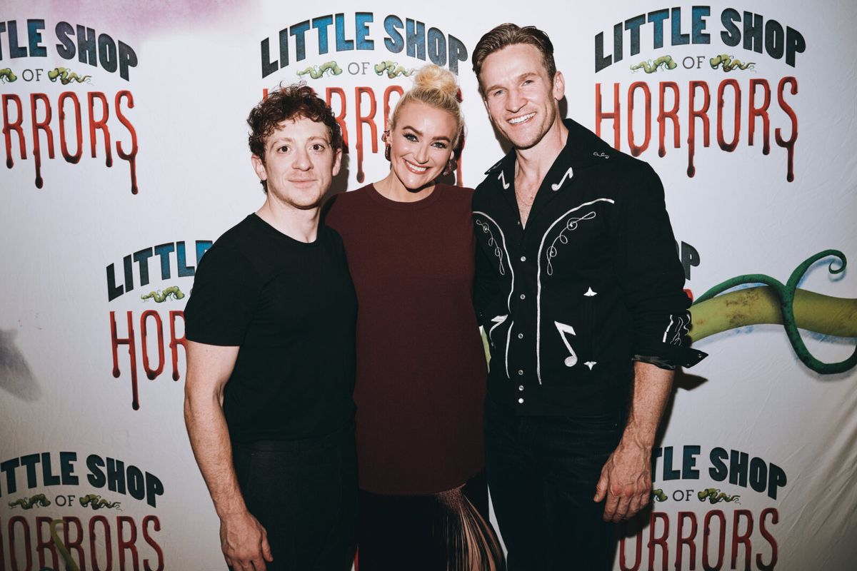 Ethan Slater, Betsy Wolfe, Claybourne Elder at Photos: Ethan Slater & Betsy Wolfe’s Opening Night of LITTLE SHOP OF HORRORS
