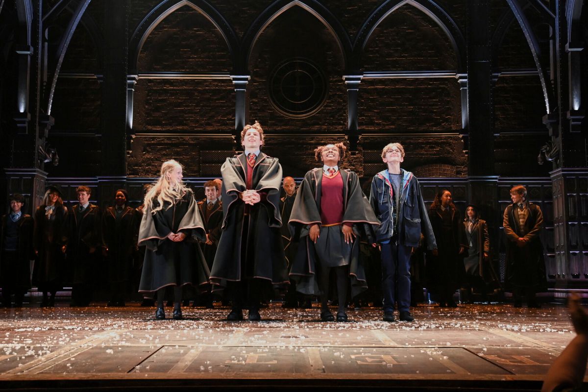 Olivia Miller, Geffen Katz-Kaye, Tamia-Renée Alexandra and Huxley Syers at Photos: HARRY POTTER AND THE CURSED CHILD Celebrates 10 Years in the West End
