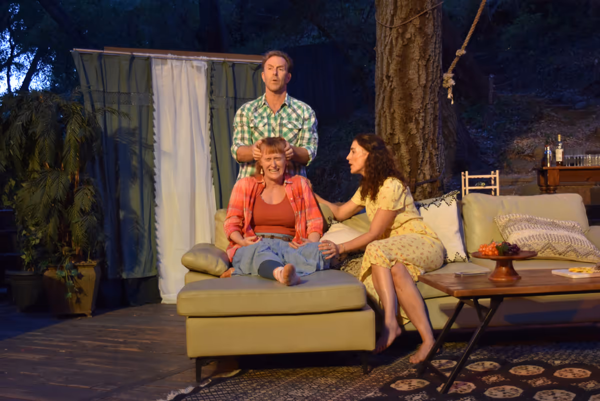 Aaron Hendry, Willow Geer, Lauren Saffa  Photo by Ian Flander at Photos: First Look At THE PEOPLE OF POMPEII By Bernardo Cubría At Theatricum Botanicum