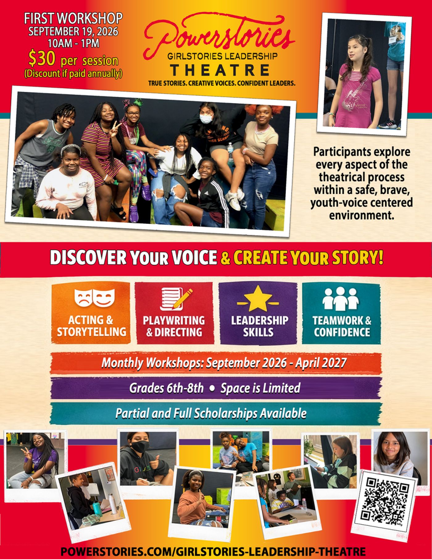 Feature: GIRLSTORIES LEADERSHIP THEATRE at Powerstories Theatre Image