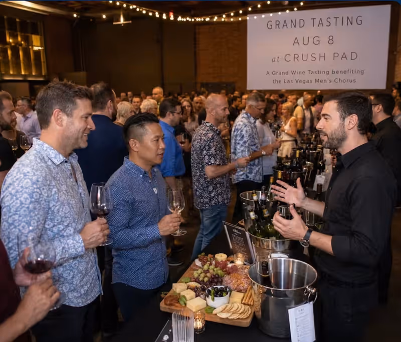 Feature: CRUSH PAD WINE BAR HOSTS ‘THE JOY OF WINE & MUSIC’ BENEFITING LAS VEGAS MEN’S CHORUS Image