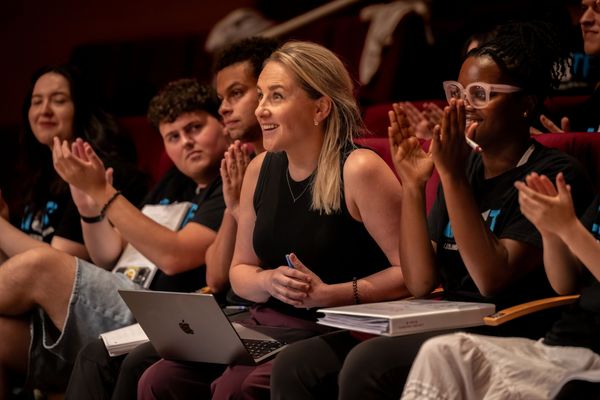 Jeanna de Waal and students Photo