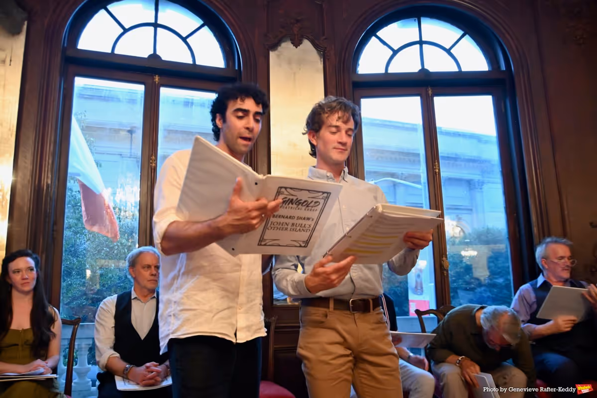 Rodd Cyrus and A.J. Shively at Photos: Karen Ziemba, Robert Cuccioli, A.J. Shively, and More Lead Staged Reading of JOHN BULL'S OTHER ISLAND