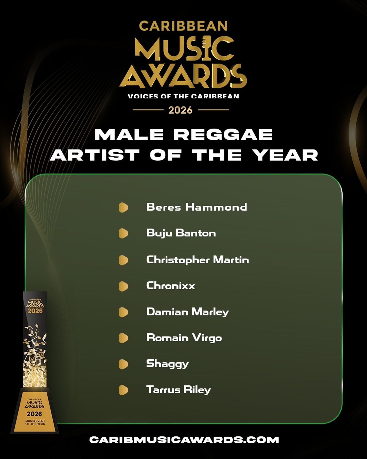 Photos: SHYNE, PATRA, CALYPSO ROSE, Alan Cavé to Be Honored at Caribbean Music Awards Image