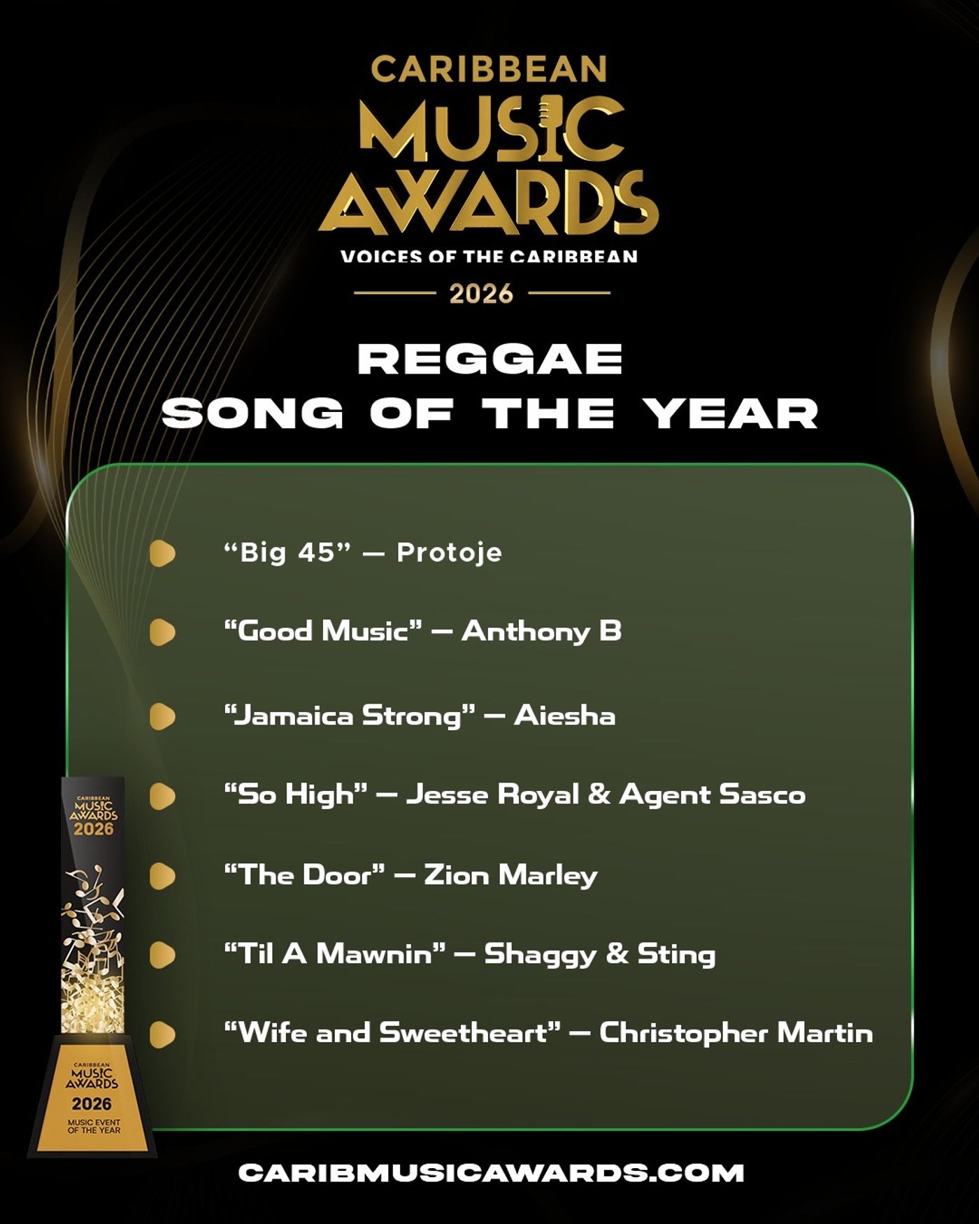Photos: SHYNE, PATRA, CALYPSO ROSE, Alan Cavé to Be Honored at Caribbean Music Awards Image