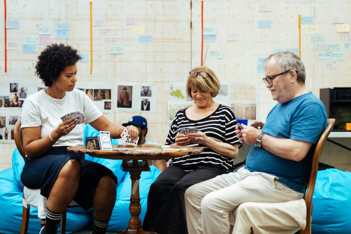 Amanda Wilkin, Susan Brown and Mark Hadfield at Photos: Sophie Okonedo and More in Rehearsals for A MONTH IN THE COUNTRY AT Donmar Warehouse