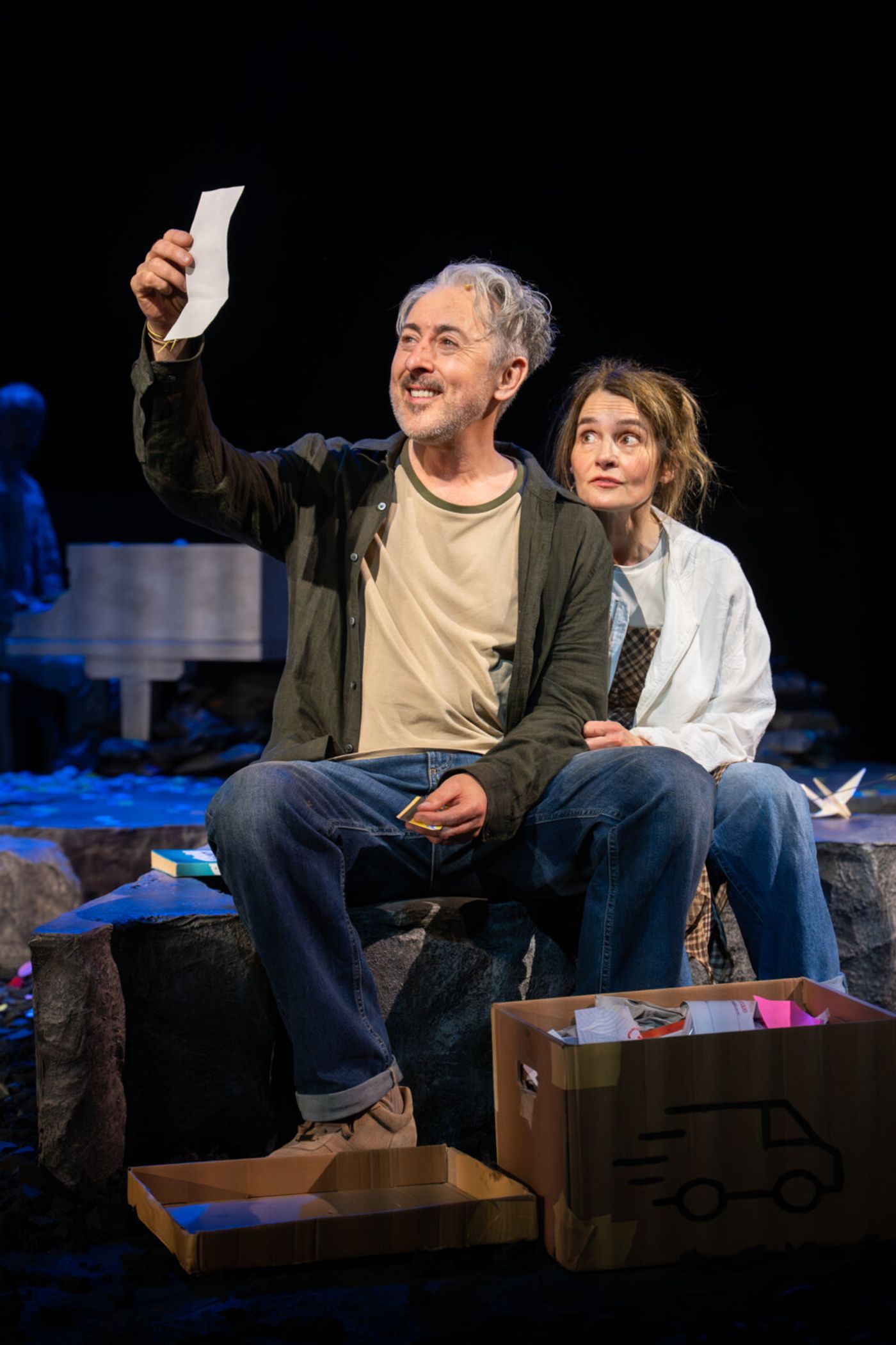Photos: Alan Cumming and Shirley Henderson in A HISTORY OF PAPER at Pitlochry Festival Theatre Image