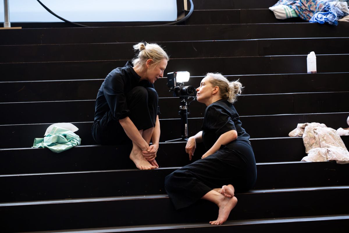 Cate Blanchett and Nina Hoss at Photos: Cate Blanchett and Nina Hoss in Rehearsal For ELEKTRA/PERSONA at the National Theatre