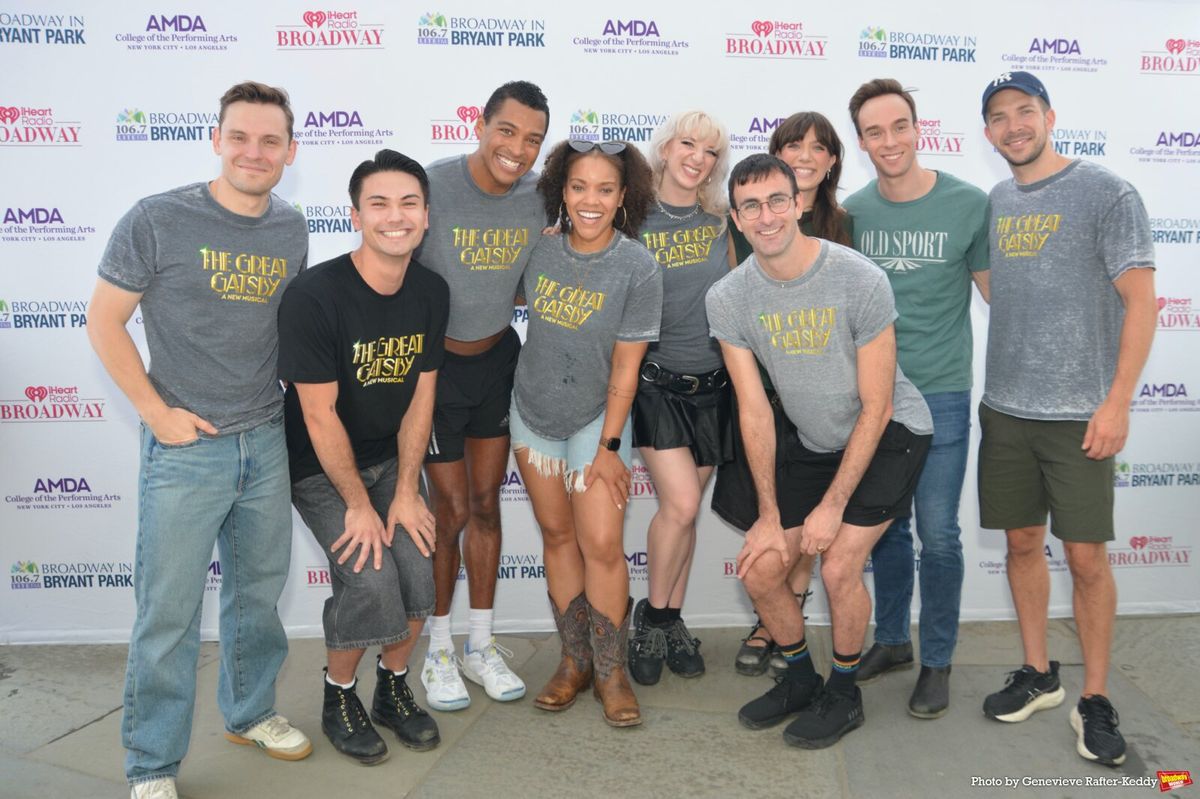 Alex Prakken, Brandon J. Large, Nathaniel Hunt, Traci Elaine Lee, Drew Lake, Justin Keats, Emily Anne Nester, Matt Wiercinski and Kurt Csolak at Photos: THE BOOK OF MORMON, THE GREAT GATSBY, and More Take the Stage At BROADWAY IN BRYANT PARK Week 4