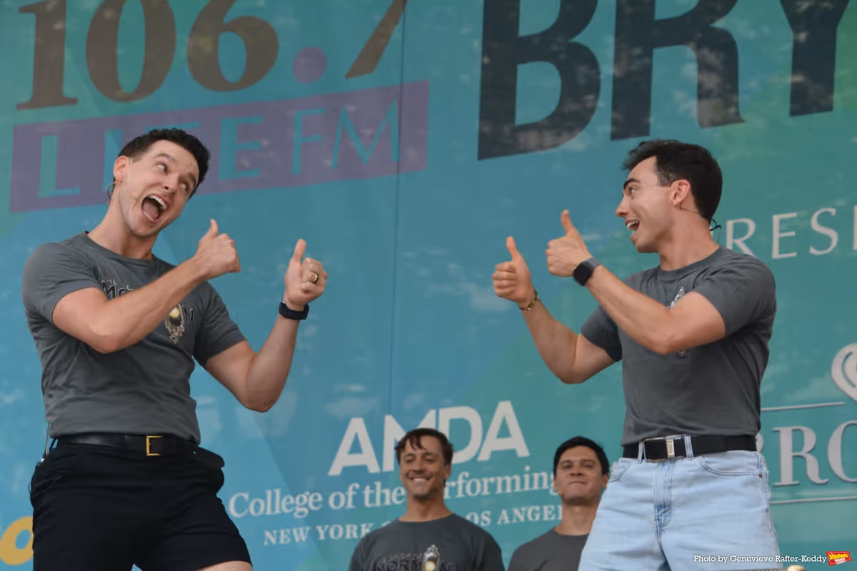 Henry McGuinness and Andrew Stevens Purdy at Photos: THE BOOK OF MORMON, THE GREAT GATSBY, and More Take the Stage At BROADWAY IN BRYANT PARK Week 4