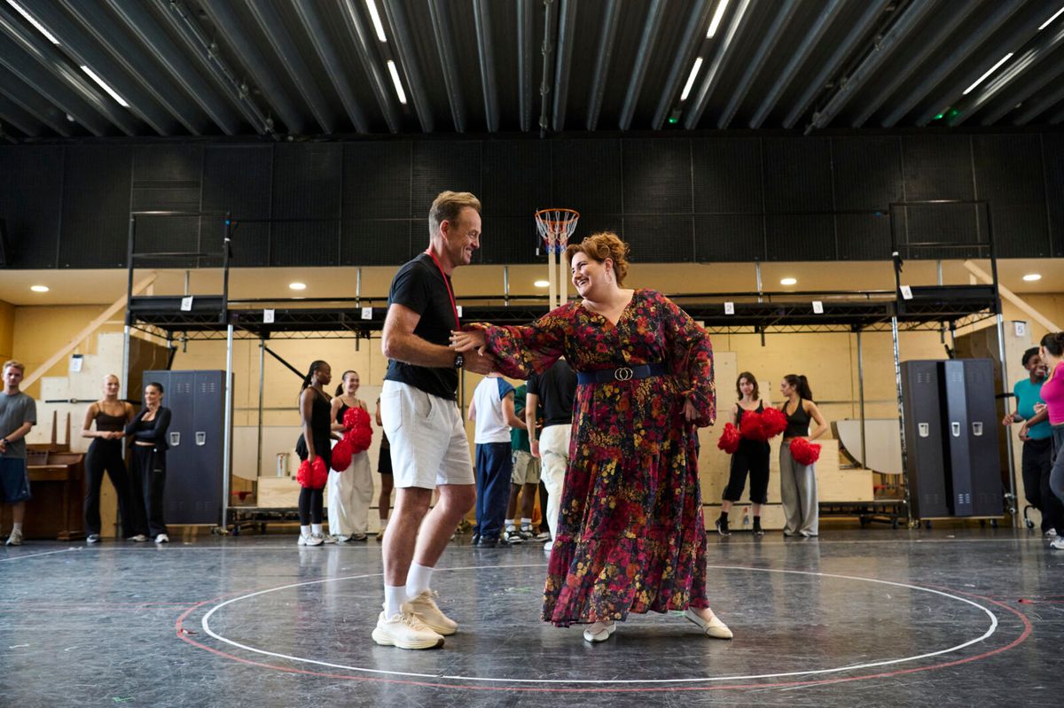 Jason Donovan & KayCee Stroh at Photos: First Look At Jason Donovan And The Cast Of Disney's HIGH SCHOOL MUSICAL In Rehearsals