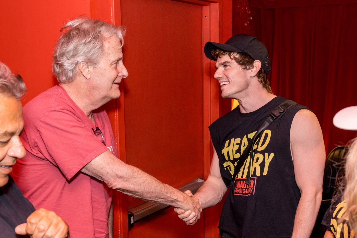 Jeff Daniels, Jay Armstrong Johnson at Photos: Jeff Daniels Visits HEATED RIVALRY: THE UNAUTHORIZED MUSICAL PARODY