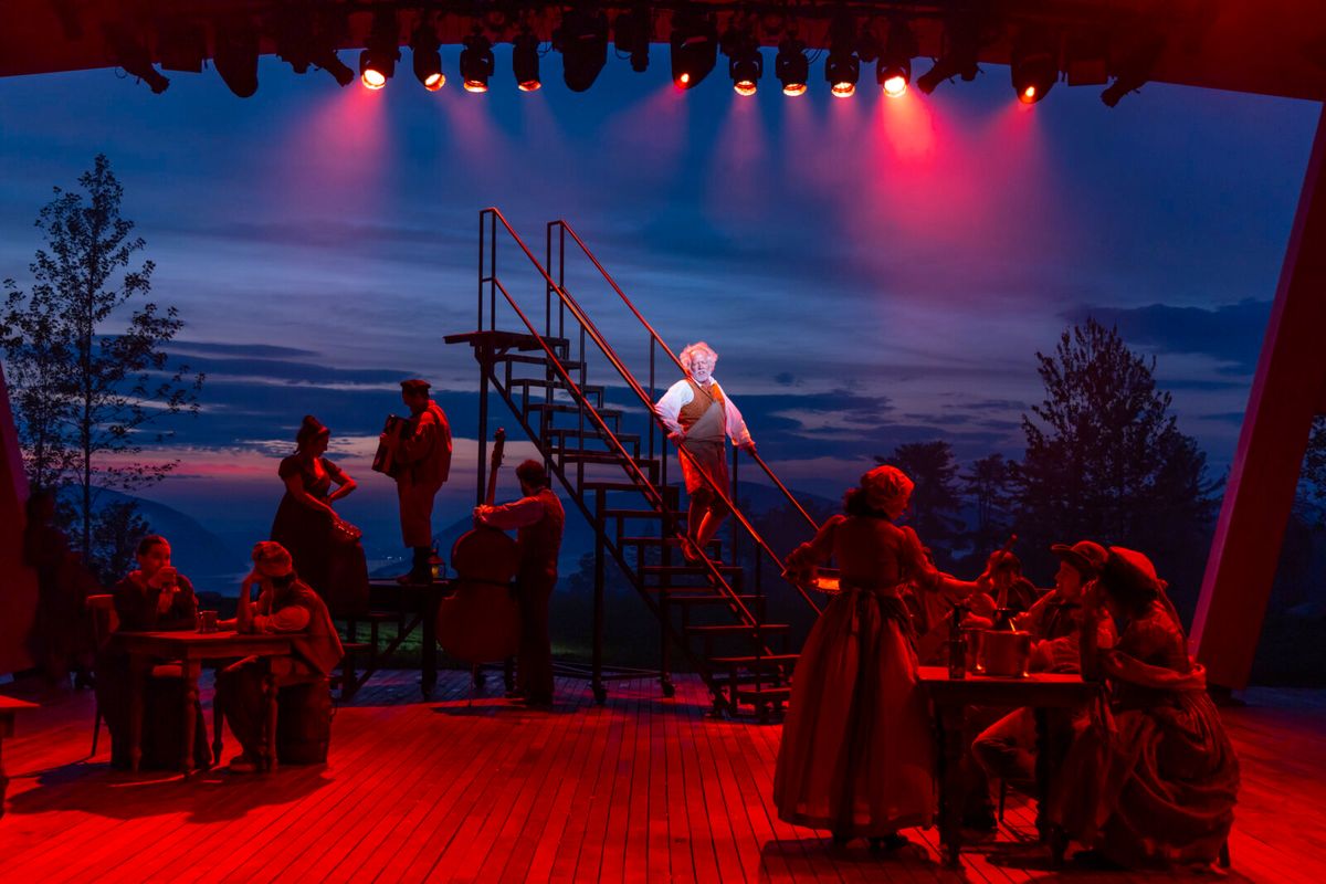 David Beach and the company of Hudson Valley Shakespeare's 2026 production of LES MISÉRABLES at Photos: First Look at Josh Young, Denis Lambert and More in LES MISÉRABLES at Hudson Valley Shakespeare