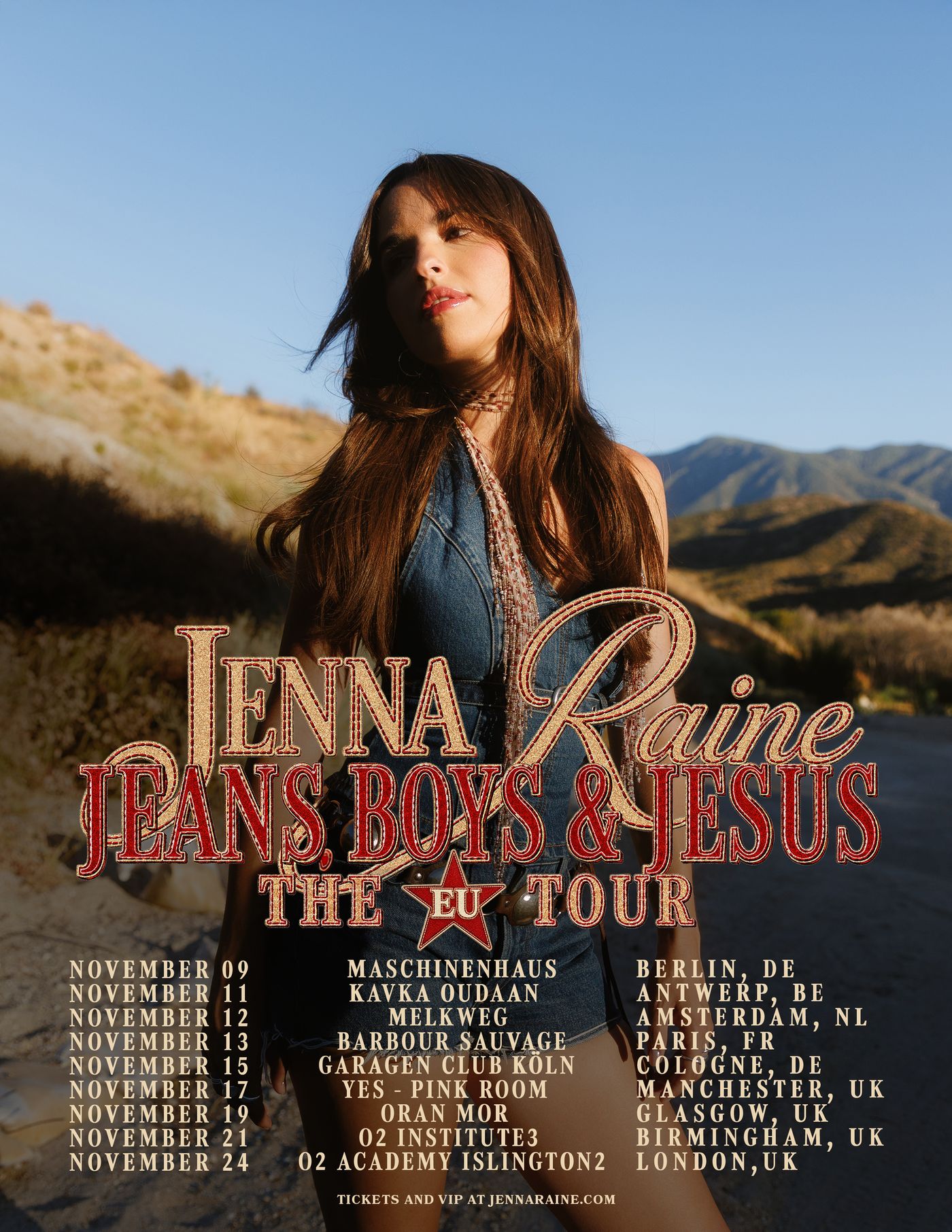 Photos: Jenna Raine Adds JEANS, BOYS & JESUS Tour Dates in Europe, U.K. in November Image