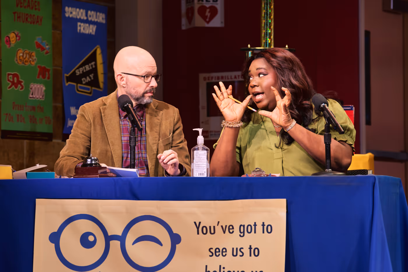 Photos: Alex Newell, Nina White and Julian Sewell in SPELLING BEE Image