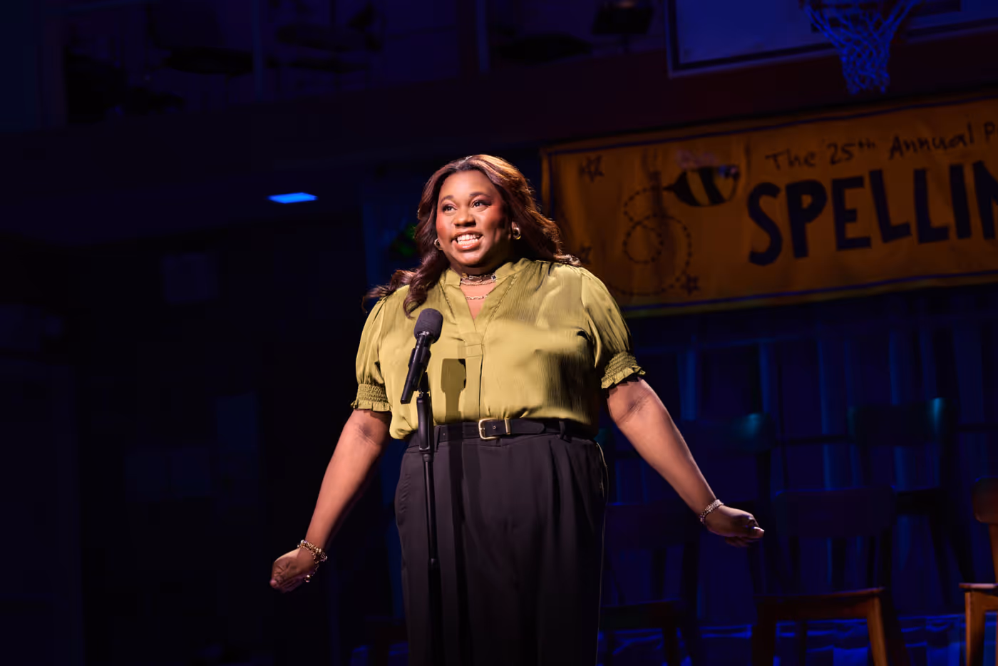 Photos: Alex Newell, Nina White and Julian Sewell in SPELLING BEE Image