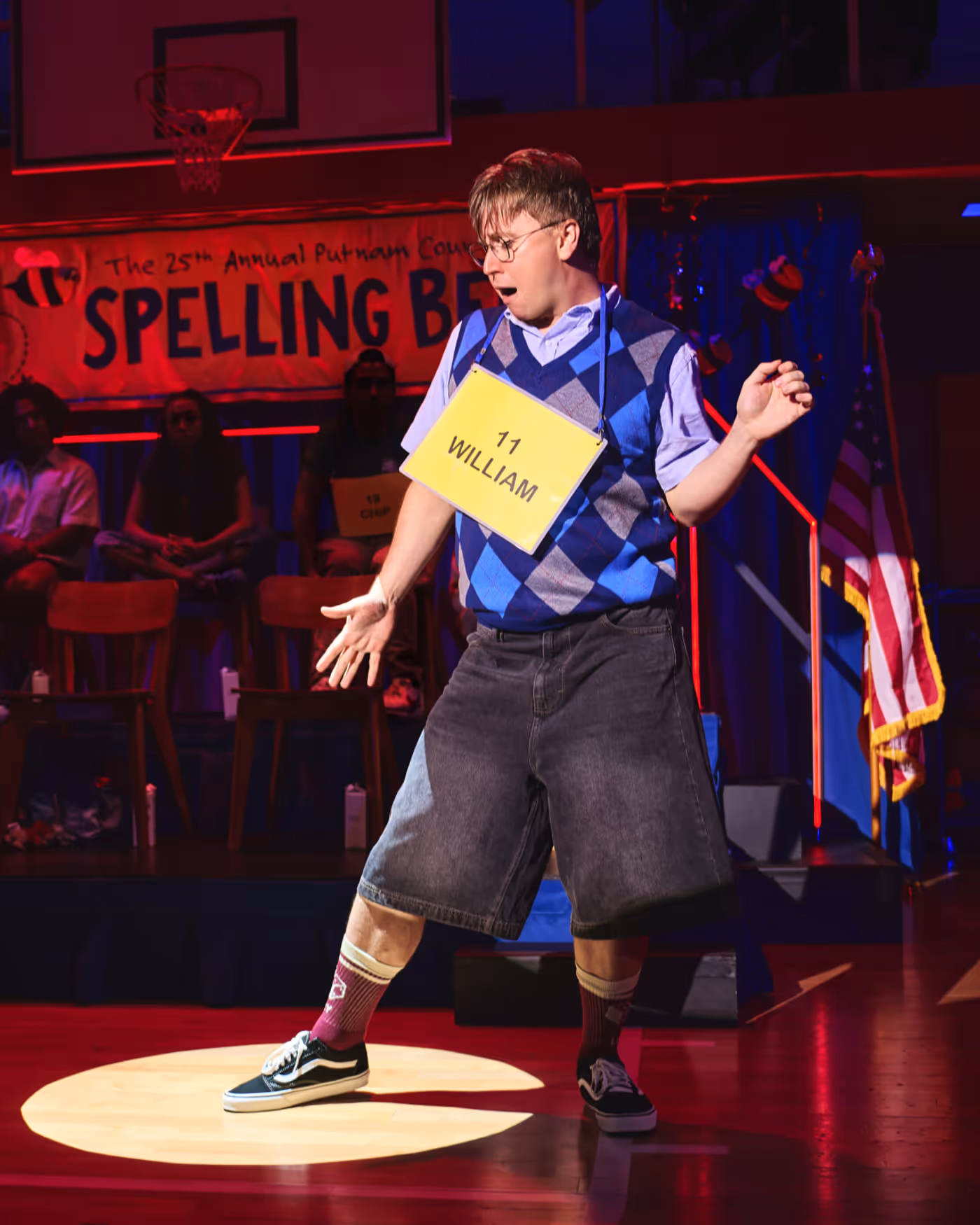 Photos: Alex Newell, Nina White and Julian Sewell in SPELLING BEE Image