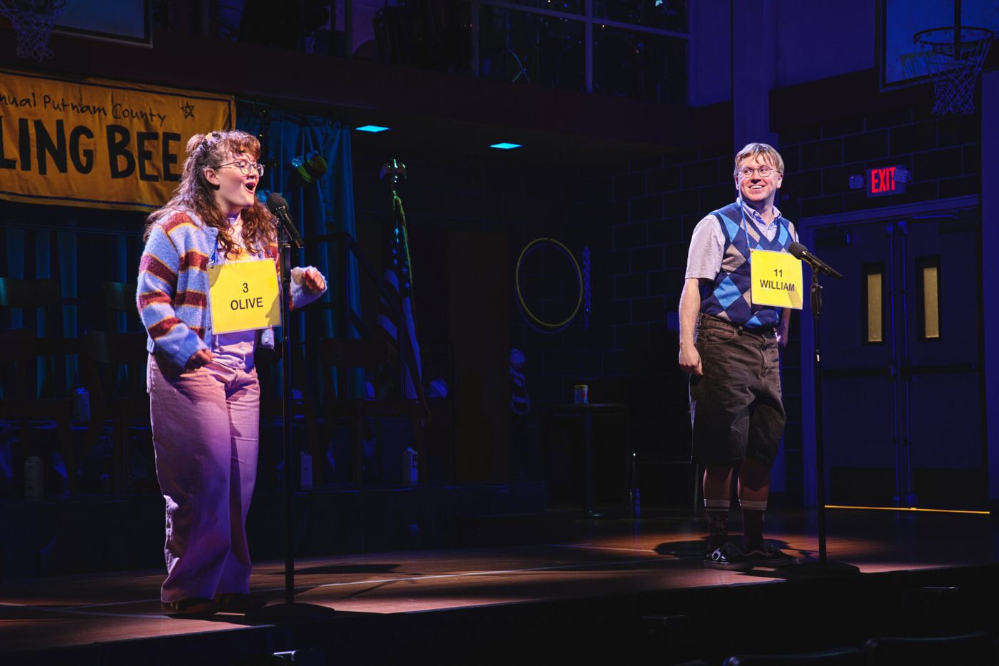 Photos: Alex Newell, Nina White and Julian Sewell in SPELLING BEE Image