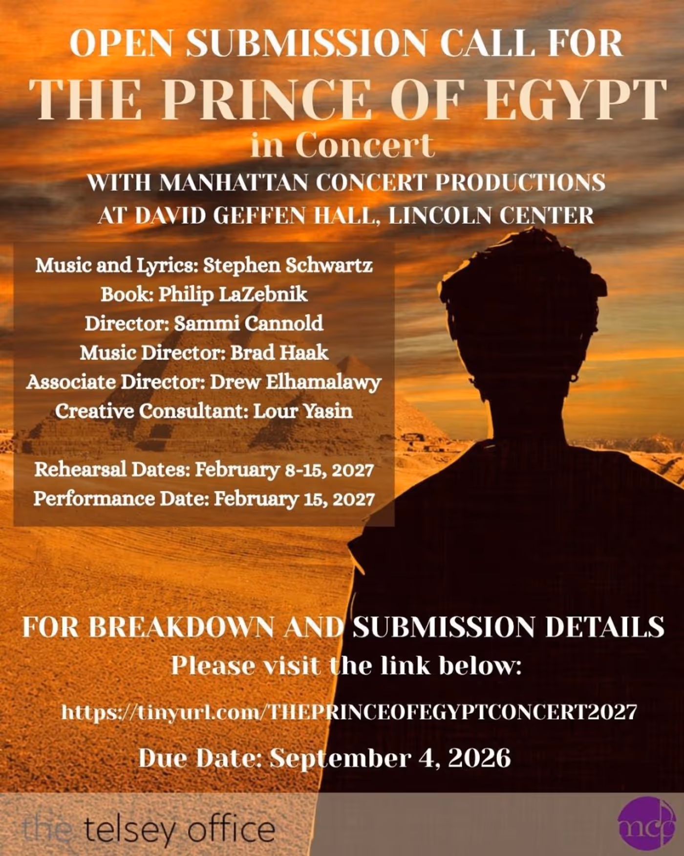 THE PRINCE OF EGYPT Concert at Lincoln Center Launches Open Casting Submissions Image