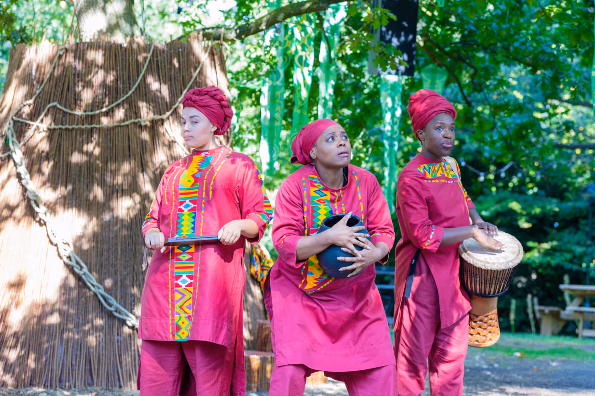 Becky Sanneh, Elizabeth Peace and Cynthia Emeagi at Photos: ANANSI THE SPIDER At Regent's Park Open Air Theatre