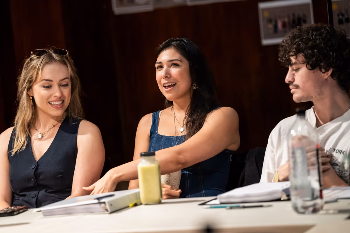 Ashlyn Combs, Isabella Orosco, Walker Stovall at Photos: Inside Rehearsals for SLAM FRANK Off-Broadway at the Orpheum Theatre