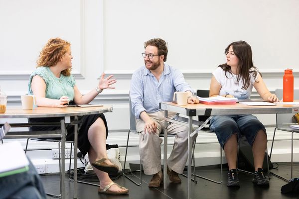 Director Lisa Spirling, Dramaturg Ed Madden and Assistant Director Ariana Xeno Photo