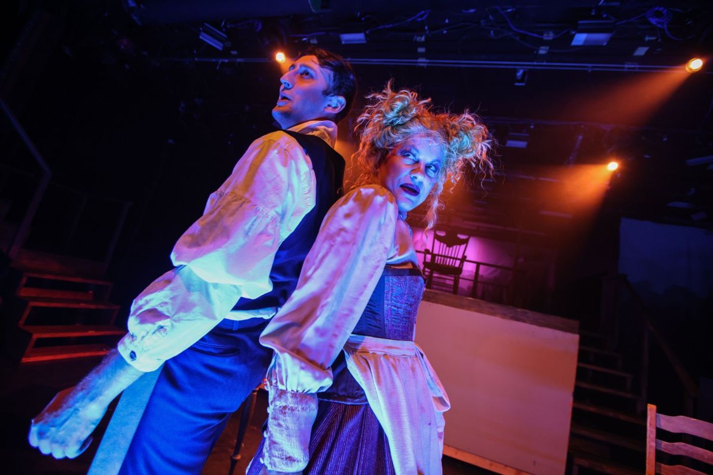 Sweeney Todd (Bryan Fraser) and Mrs. Lovett (Nicole Cassesso)