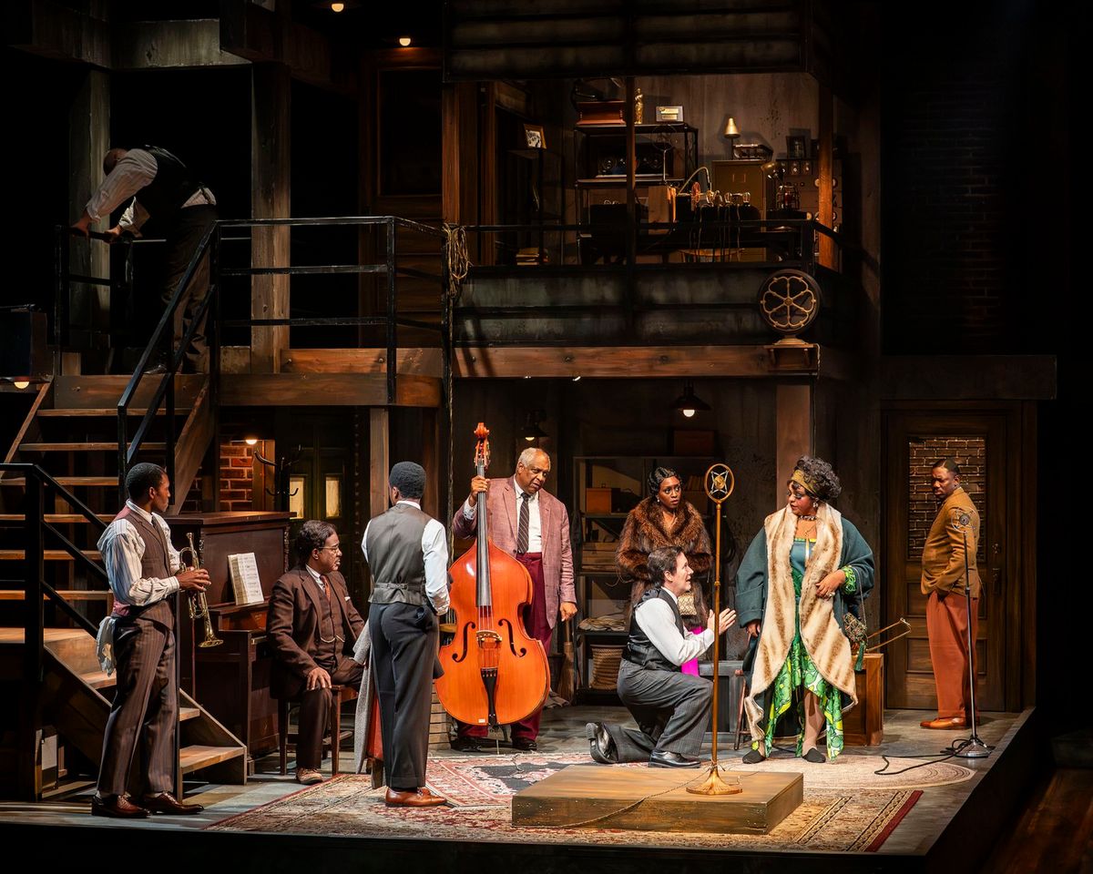 Matt Foyer (on stairs), Jamar Gilbert, Gerald C. Rivers, Francis C. Edemobi, Alex Morris, CJ Obilom, Bert Emmett, Amber Liekhus and Kai A. Ealy at Photos: MA RAINEY'S BLACK BOTTOM at A Noise Within