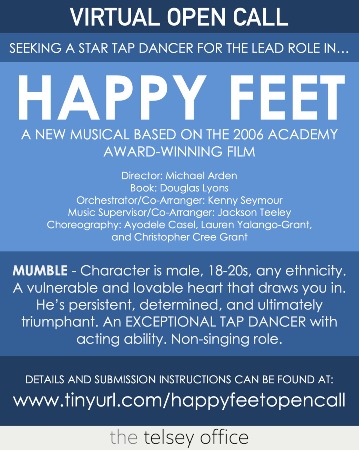 HAPPY FEET Musical to Hold Virtual Open Call for the Lead Role Image