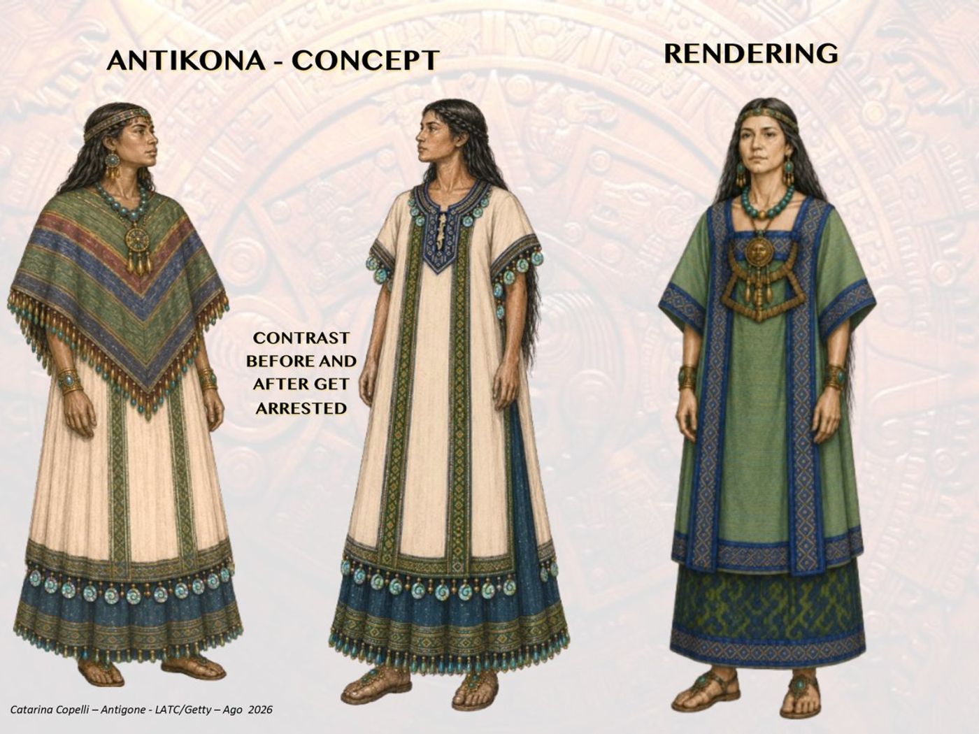 Interview: Maria Caterina Copelli on Costuming ANTIGONE: IN THE LANGUAGE OF KINGS at Getty Villa Outdoor Stage Image