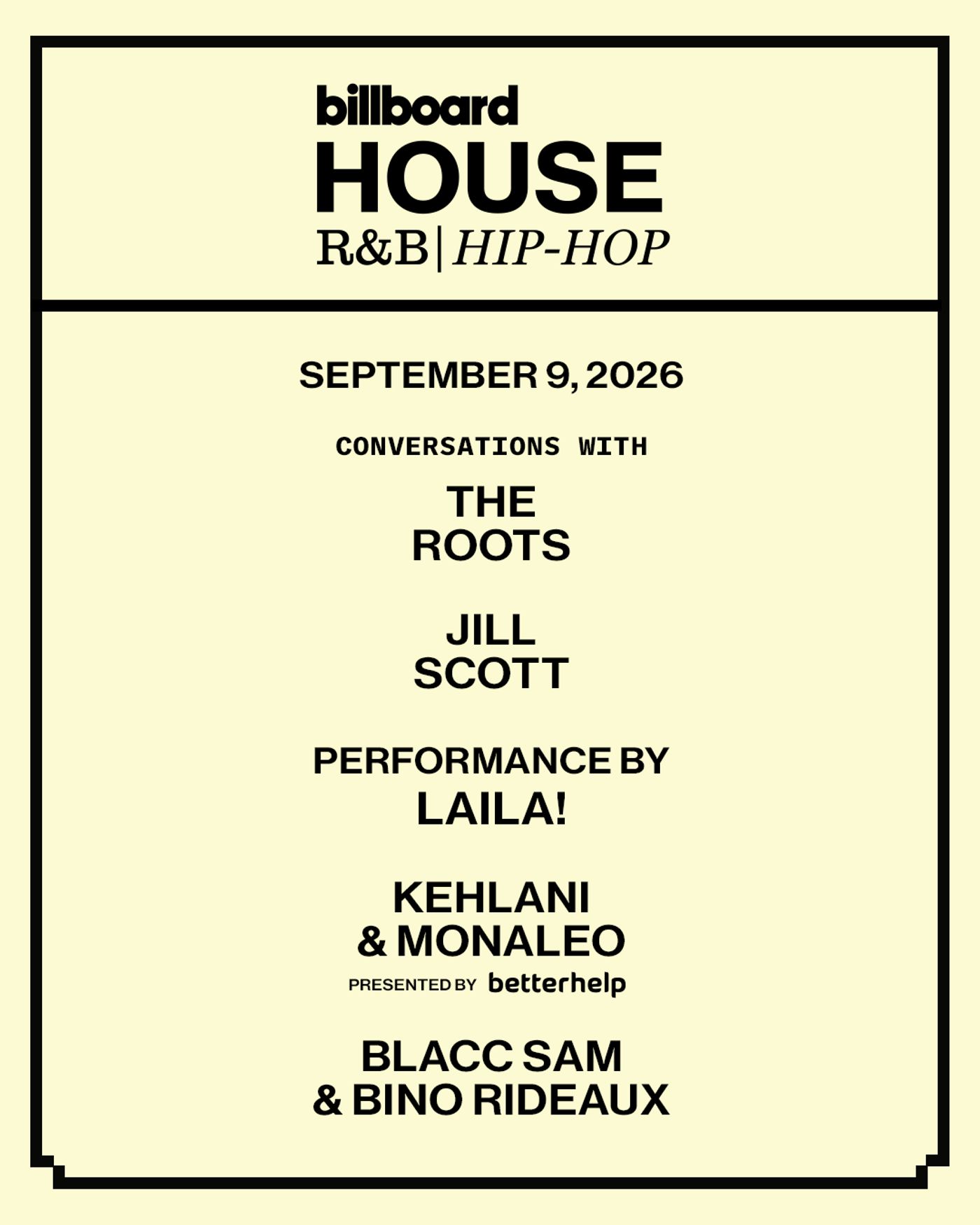 Photos: Billboard House to Feature Jill Scott, Kehlani, THE ROOTS; kwn Joins R&B Concert Image