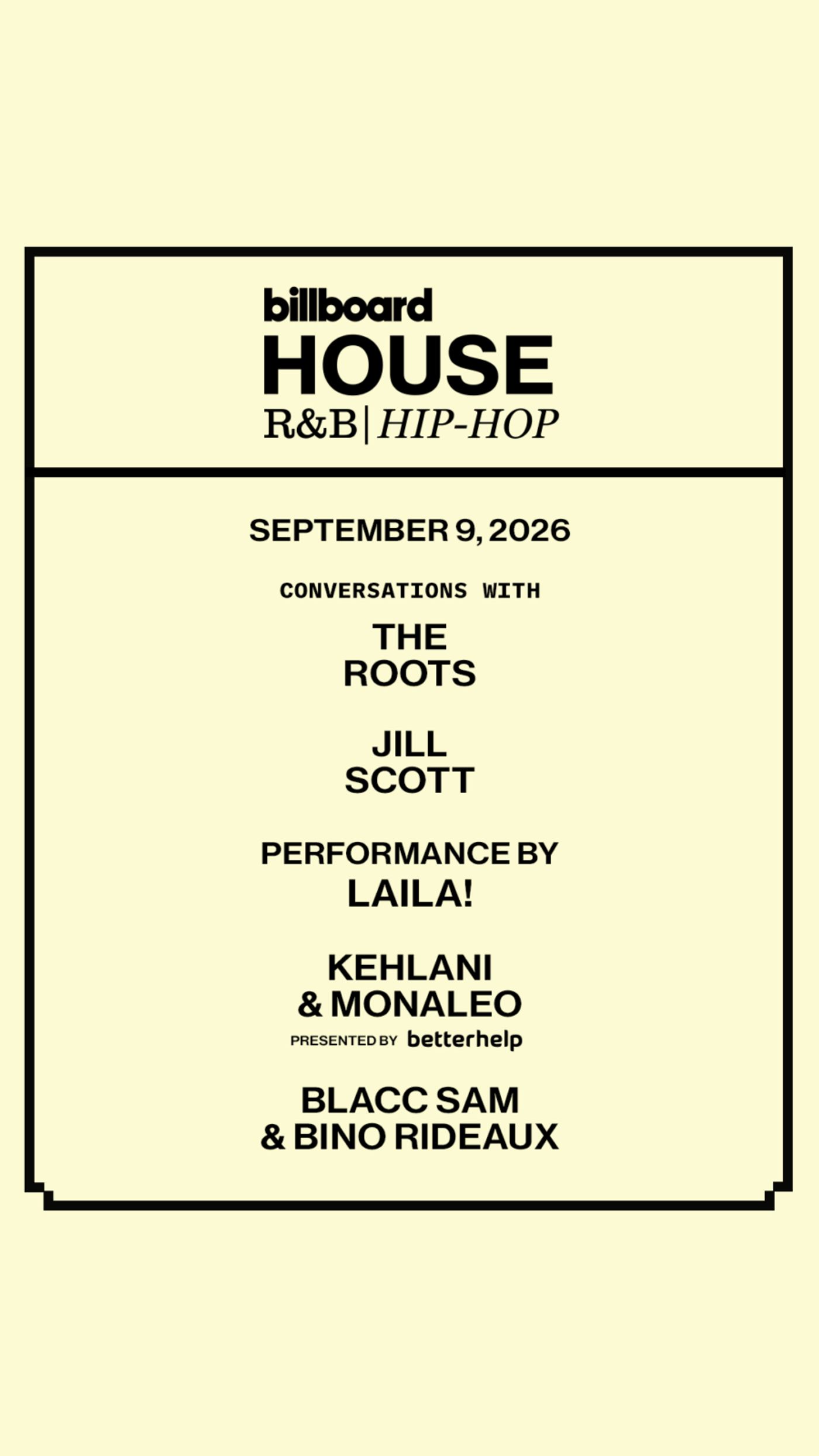 Photos: Billboard House to Feature Jill Scott, Kehlani, THE ROOTS; kwn Joins R&B Concert Image