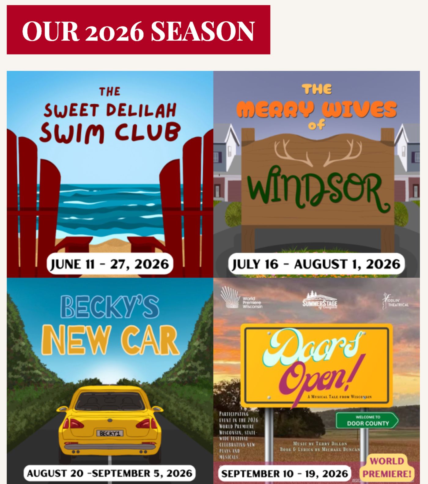 Stage Mag Spotlight: SummerStage of Delafield's BECKY'S NEW CAR Image