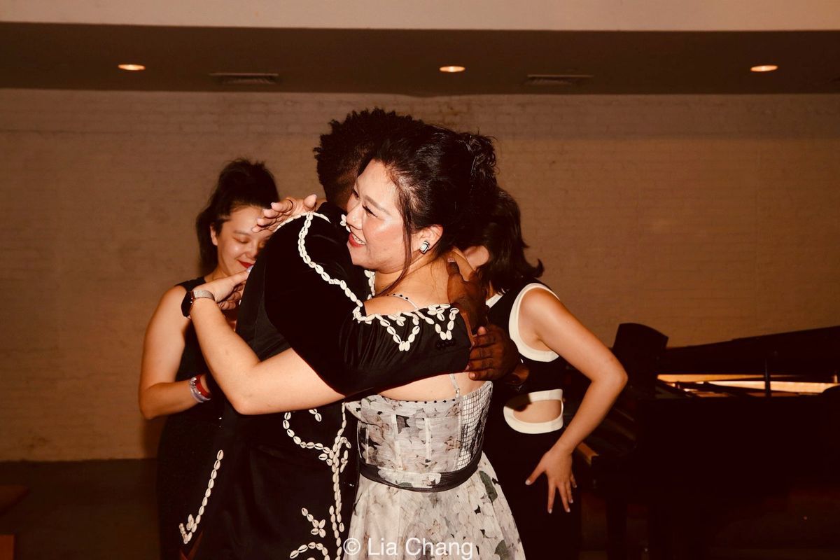 Dr. Xenia Deviatkina-Loh, Dr. Edward W. Hardy, Dr. Zhengyingue    Elaine    Huang, and Dr. Peiyao Yu. at Photos: ALMOST QUINTET TRIO Performs Born Free By Dr. Edward W. Hardy In New York City