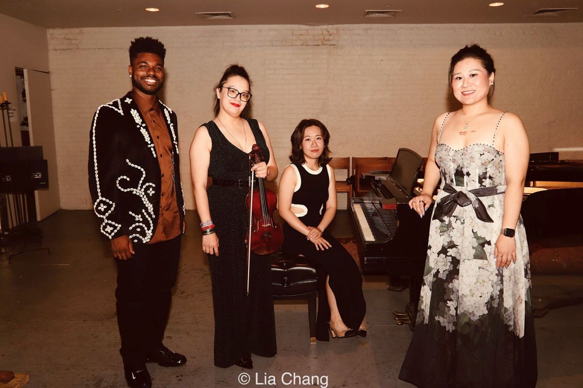 Dr. Edward W. Hardy, Dr. Xenia Deviatkina-Loh, Dr. Peiyao Yu, and Dr. Zhengyingue    Elaine    Huang. at Photos: ALMOST QUINTET TRIO Performs Born Free By Dr. Edward W. Hardy In New York City