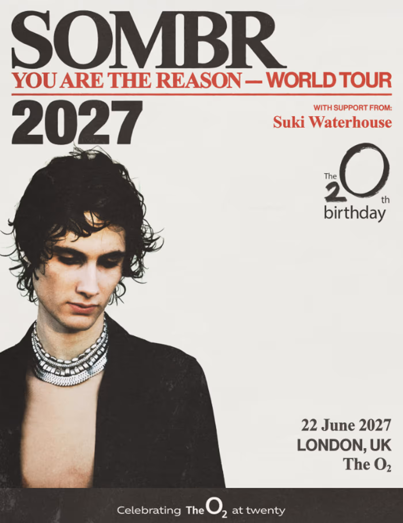 Photos: SOMBR to Make UK Arena Debut at The O2's 20th Birthday Series Image