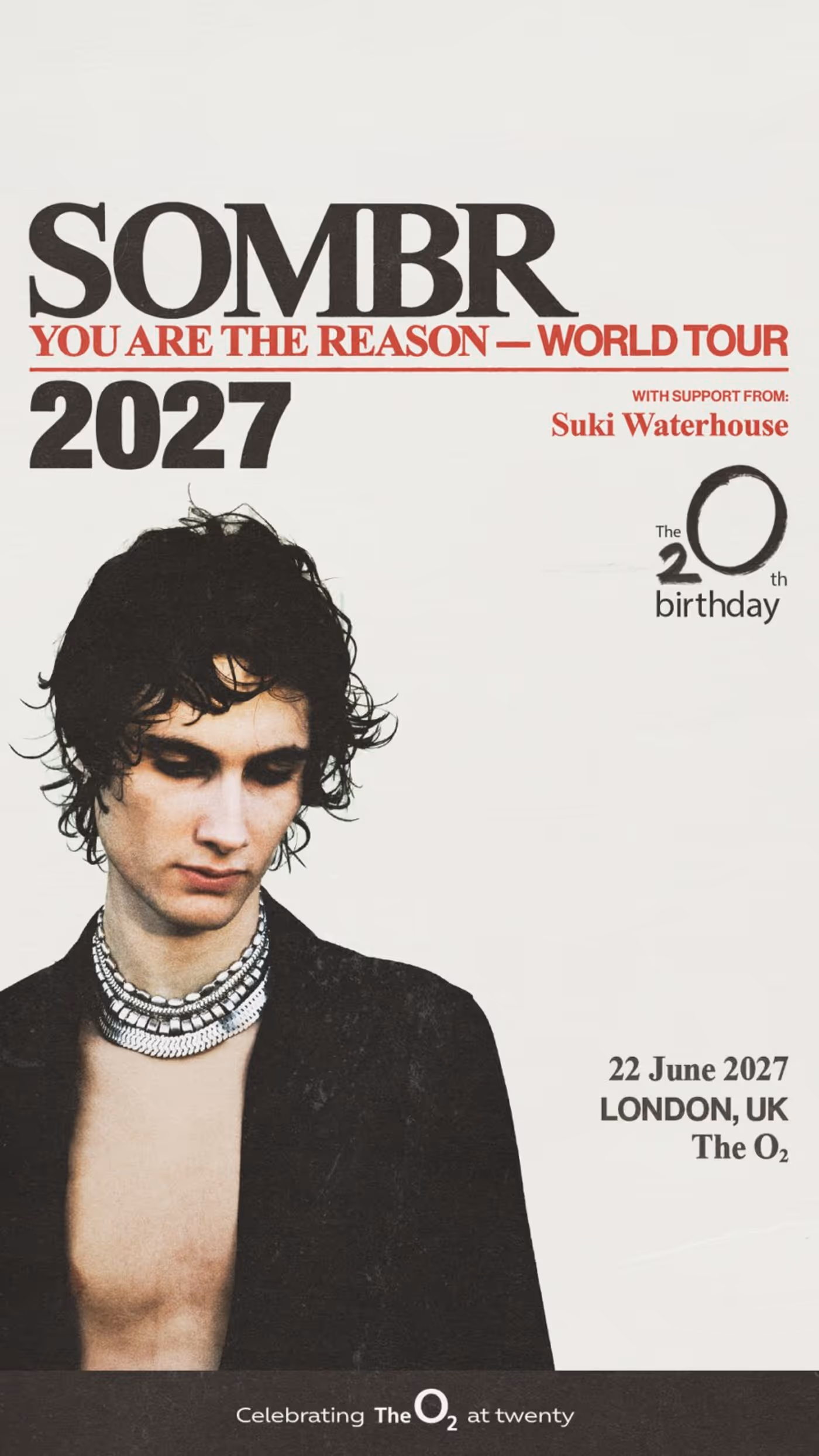 Photos: SOMBR to Make UK Arena Debut at The O2's 20th Birthday Series Image