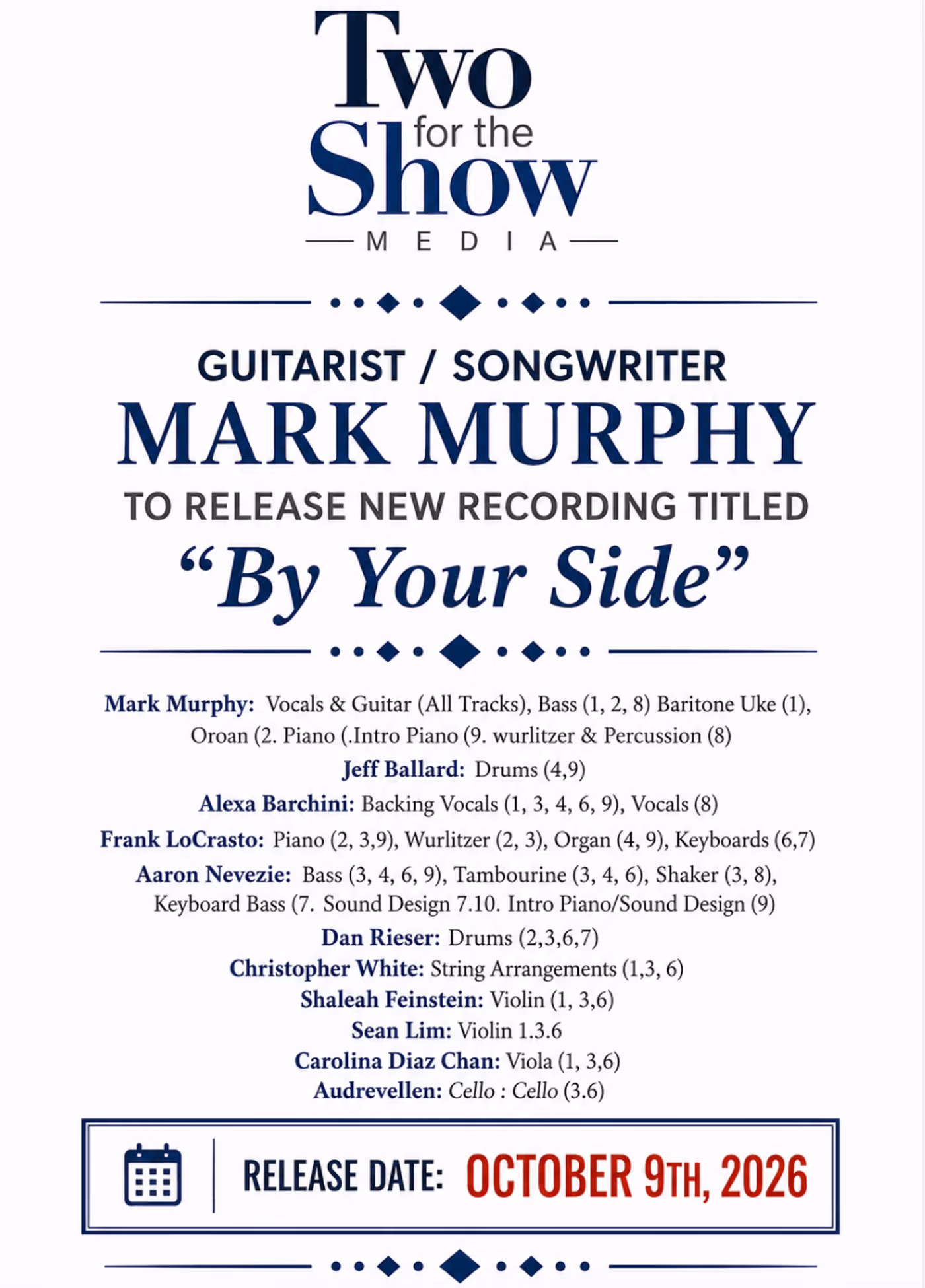 Photos: Mark Murphy to Release New Recording BY YOUR SIDE Image